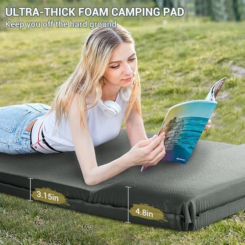 Elegear CumbreX™ Self Inflating Sleeping Pad with Pillow 3.15" Memory Foam