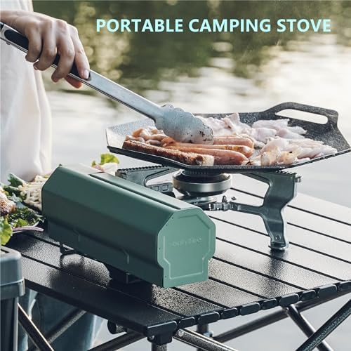 Foldable Gas Camping Stove with Bottle Opener, Backpacking Tool, GS330