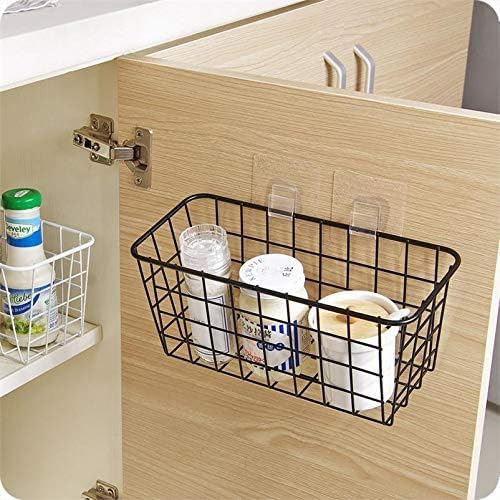 2 Set Hanging Wall Basket Organizer Over the Cabinet Door Wire Baskets