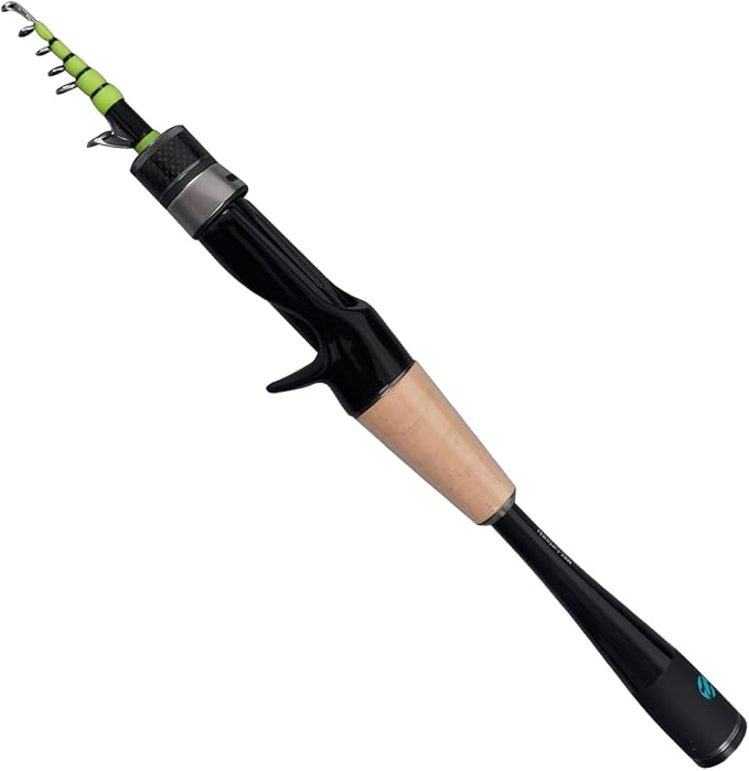 PURELURE Telescopic Fishing Rod Ultralight or Light, Carbon Fiber Rod Spinning
