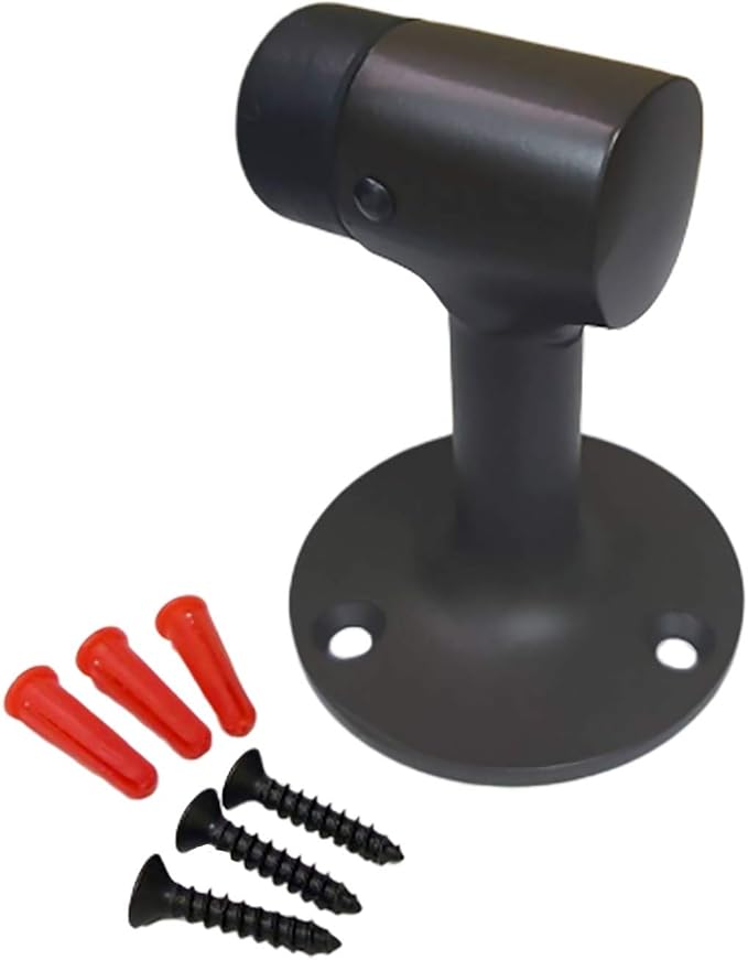 QCAA Solid Brass Door Stop, US10B ORB Oil Rubbed Bronze, Made in Taiwan