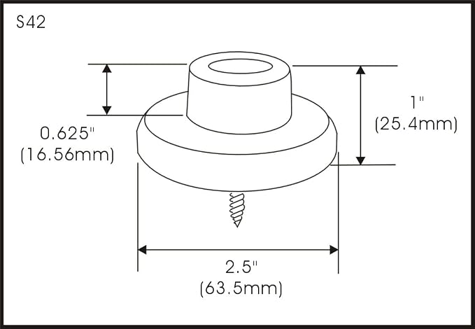 QCAA Stainless Steel Wall Mount Concave Door Stop, 2-1/2" Diameter, ORB Oil