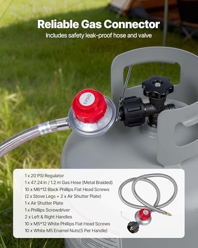VEVOR 1 Burner Outdoor Propane Gas Stove, Propane LPG Gas Camping Stove,