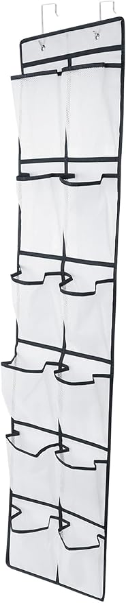 12 Large Pockets Over The Door Hanging Shoe Organizer