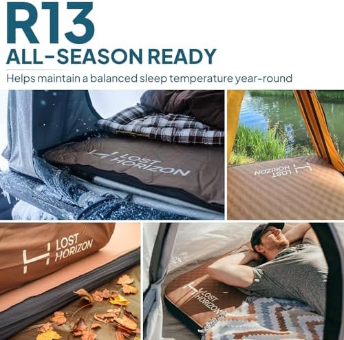 Lost Horizon Option3 Self-Inflating Foam Camping Mattress, Full, 4.5"