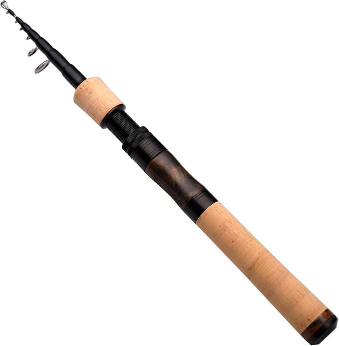 PURELURE Telescopic Fishing Rod Ultralight or Light, Carbon Fiber Rod Spinning