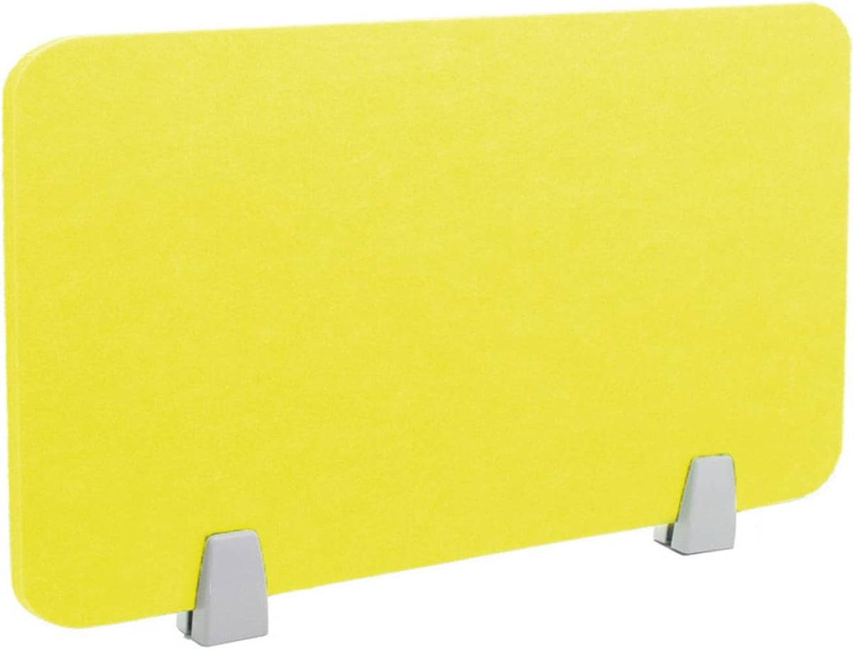 Icegrey Acoustic Desk Divider Privacy Panel Removable Sound Absorbing Desk Partition Board with 2 Clips for Student Call Centers Offices Braries Classrooms Library, Yellow, 23.4x11.7