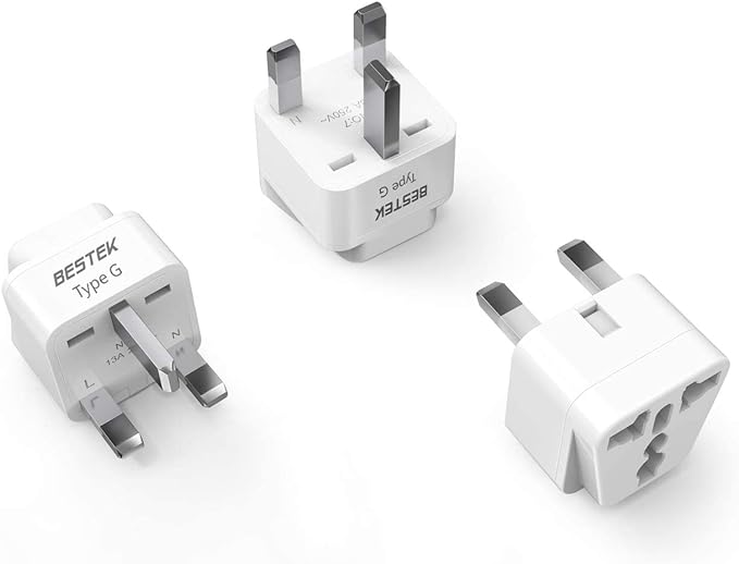 BESTEK UK Travel Plug Adapter Set, Grounded Universal Power Plug Adapter