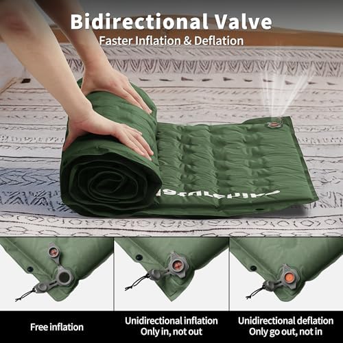Naturehike Connectable Self Inflating Sleeping Pad, 2.36" Memory Foam Camping Pad, Backpacking Camping Mattress Pad for Tent, Travel, Car, Hammock