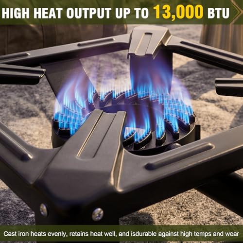 BESTFIRE Single Burner Propane Gas Stove 13000 BTU Portable Outdoor Cooker