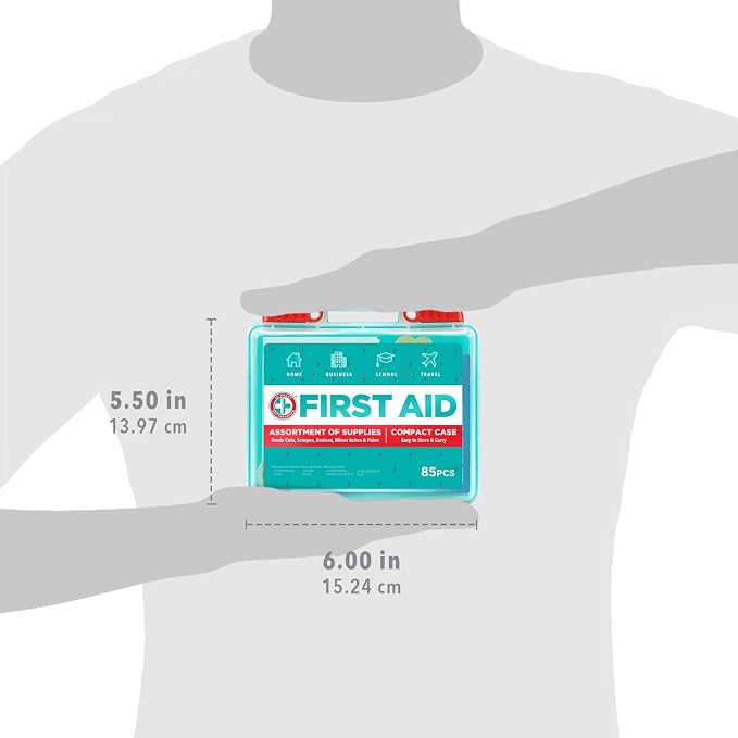 Be Smart Get Prepared 85 Piece First Aid Kit: Clean, Protect Minor Cuts