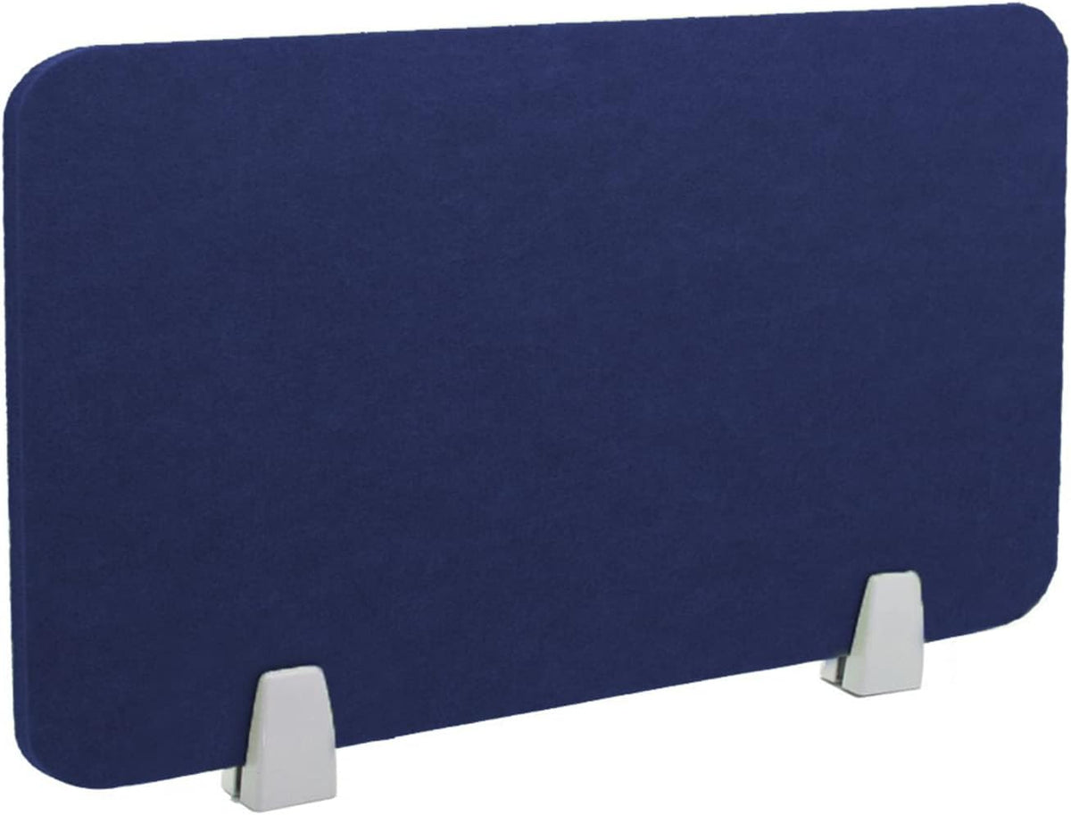 Icegrey Acoustic Desk Divider Privacy Panel Removable Sound Absorbing Desk Partition Board with 2 Clips for Student Call Centers Offices Braries Classrooms Library, Dark Blue, 15.6x15.6