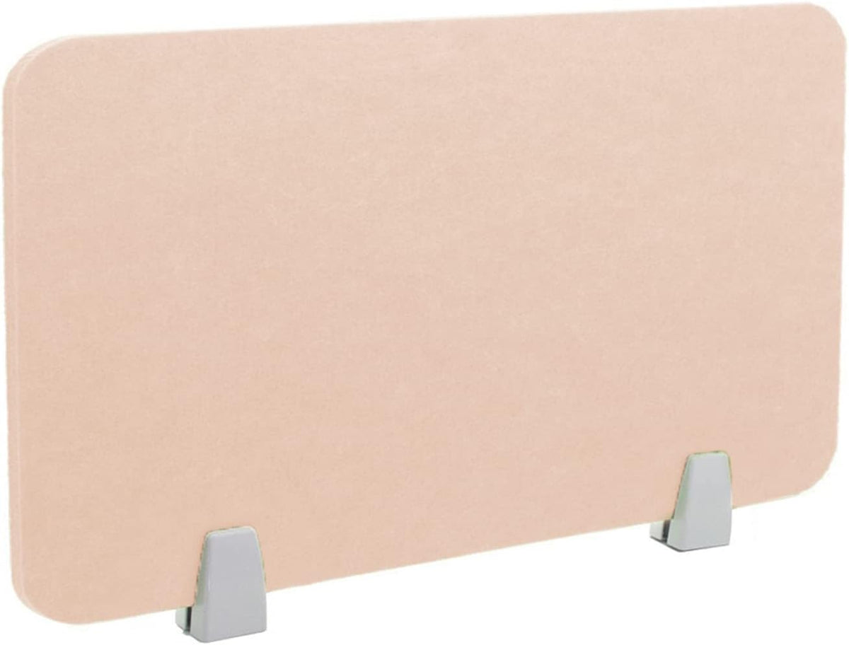 Icegrey Acoustic Desk Divider Privacy Panel Removable Sound Absorbing Desk Partition Board with 2 Clips for Student Call Centers Offices Braries Classrooms Library, Beige, 23.4x11.7"