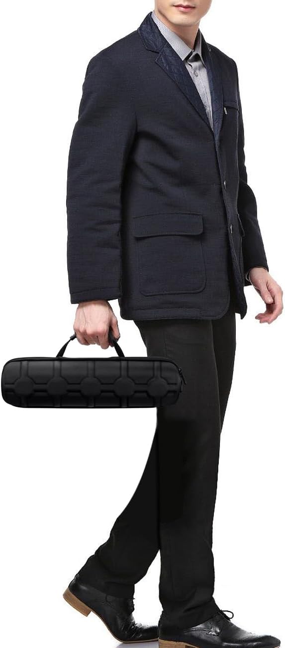 Juntan 5 Slots Hard Watch Travel Case, Portable Nylon Zipper Storage Organizer