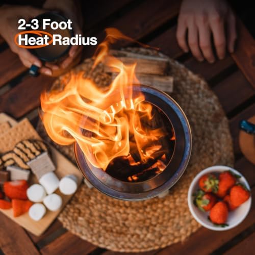 Solo Stove Mesa XL 7" Gunmetal Tabletop Fire Pit | Wood & Pellet Fueled