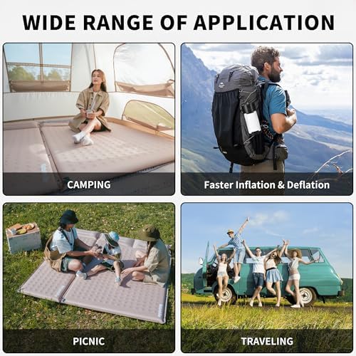 Naturehike Connectable Self Inflating Sleeping Pad, 1.18" Memory Foam Camping Pad, Backpacking Camping Mattress Pad for Tent, Travel, Car, Hammock