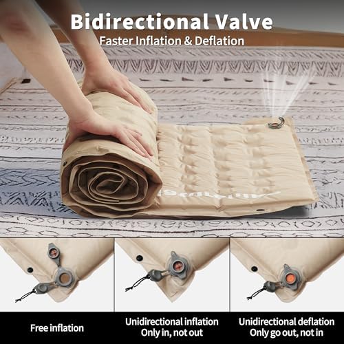 Naturehike Connectable Self Inflating Sleeping Pad, 1.18" Memory Foam Camping Pad, Backpacking Camping Mattress Pad for Tent, Travel, Car, Hammock