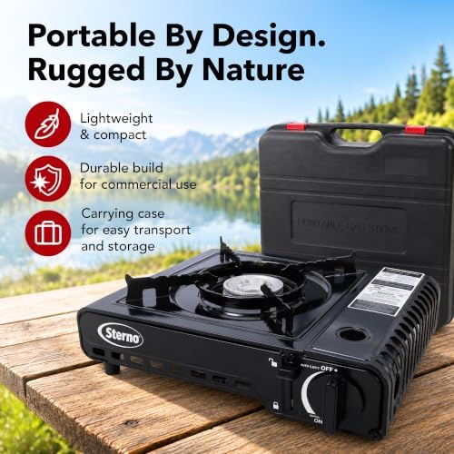Sterno Portable Butane Stove with Carrying Case
