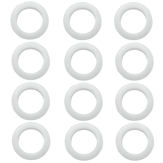 12 Pcs Rubber Grommets, 0.98" Inside Diameter 1" Drill Hole Rubber Wire Grommets O Ring Grommets for Wire, Firewall, Cables, Plugs (White)