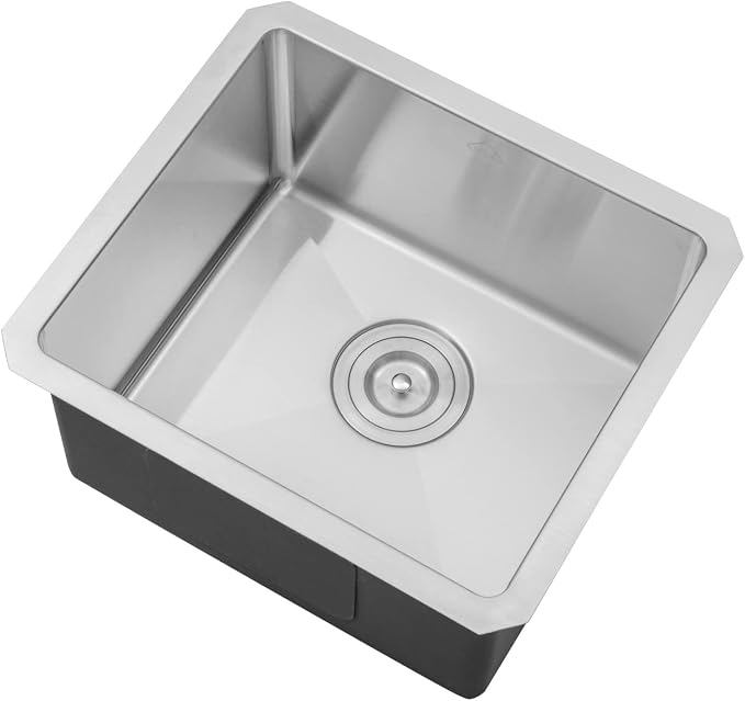 17 in. x 15 in. x 9 in. 16-Gauge Stainless Steel Undermount Single Bowl Bar