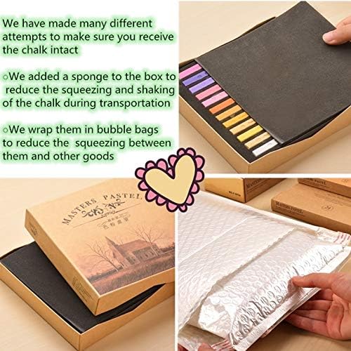 Non Toxic Artist Pastels,Square Soft Pastels Set,Chalks 12/24/36/48 Colors Soft Dry Pastel Artist Chalk Pastel Sticks for Office School Art Drawing Painting Supplies Professional Art Pastel (48Pcs)