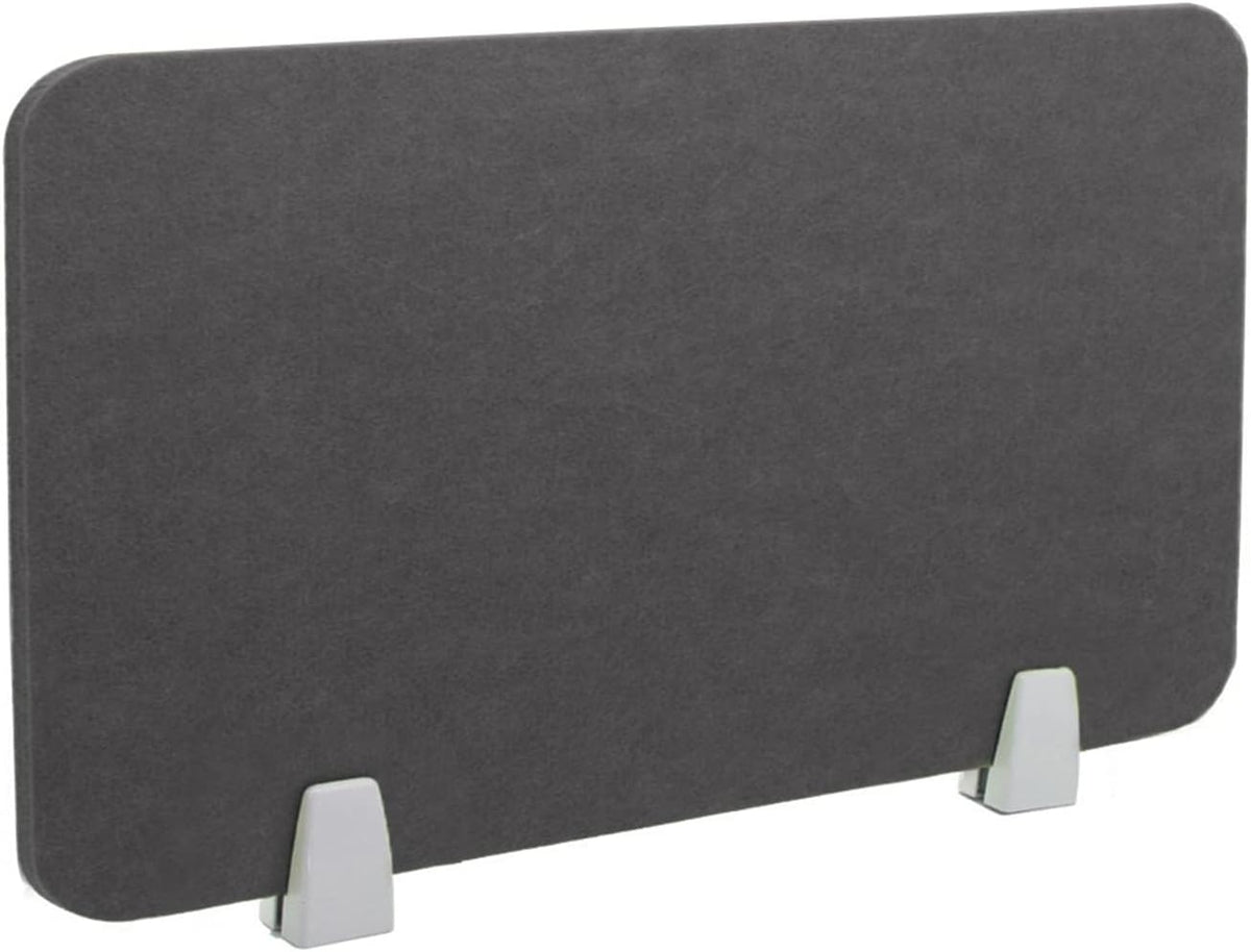 Icegrey Acoustic Desk Divider Privacy Panel Removable Sound Absorbing Desk Partition Board with 2 Clips for Student Call Centers Offices Braries Classrooms Library, Dark Grey, 31.2x11.7