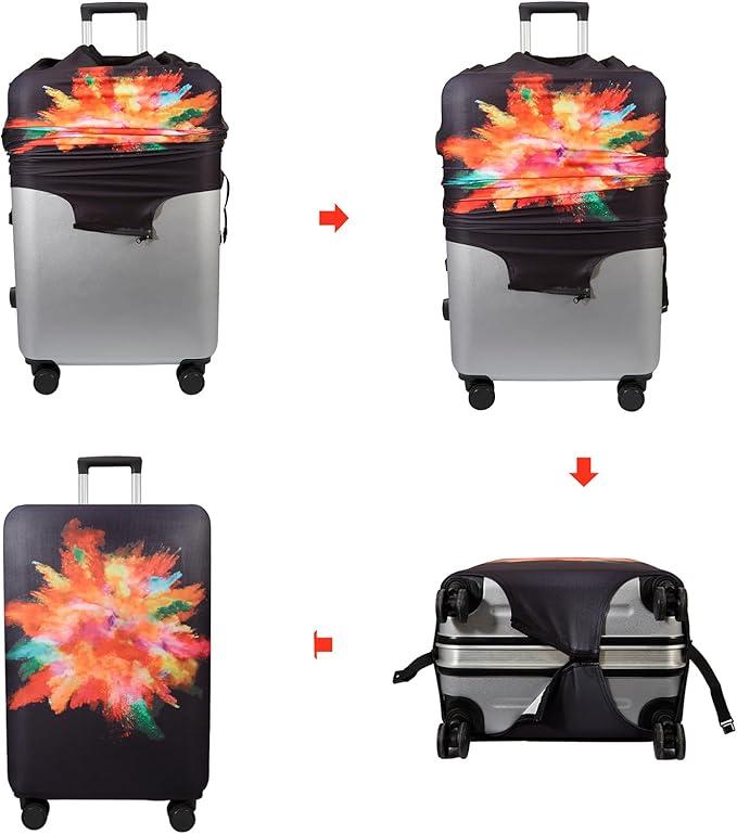 WUJIAONIAO Travel Luggage Cover Baggage Suitcase Cover Protector Skins 18-32