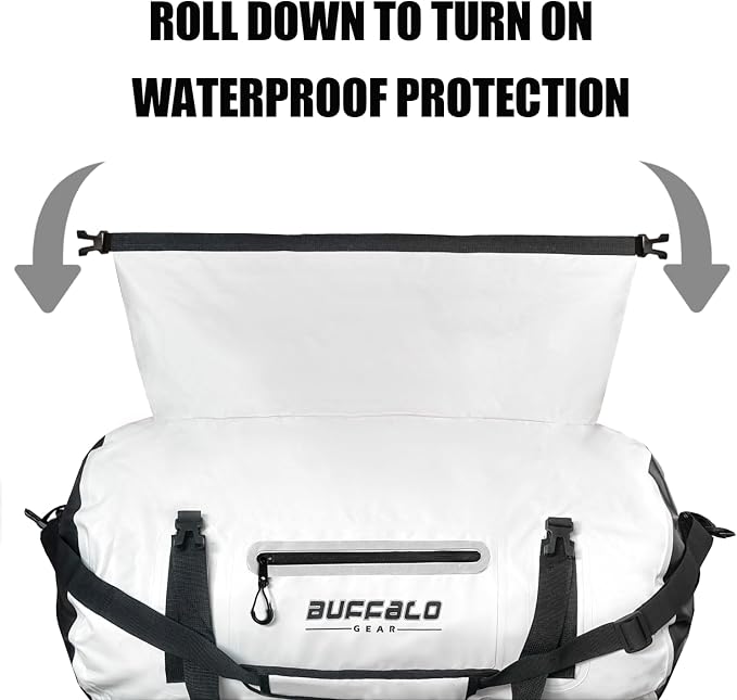 Buffalo Gear Waterproof Duffle Bag 40L 60L 80L Roll-top Dry Bag Heavy Duty