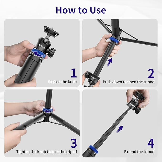 Selfie Stick Tripod for Gopro Camera, Portable Lightweight Camera Tripod for