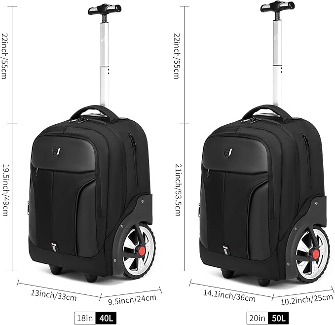 Rolling Backpack, Waterproof Backpack