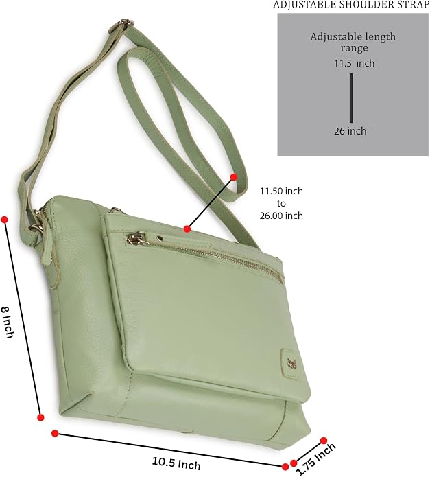 Wise Owl Accessories Small Soft Pebbled Real Leather Crossbody Handbags Purses