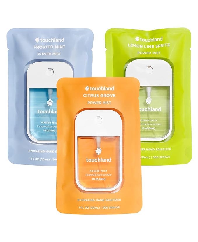 Touchland Power Mist Hydrating Hand Sanitizer Spray, FRESH Trio Set, 1 FL. OZ.