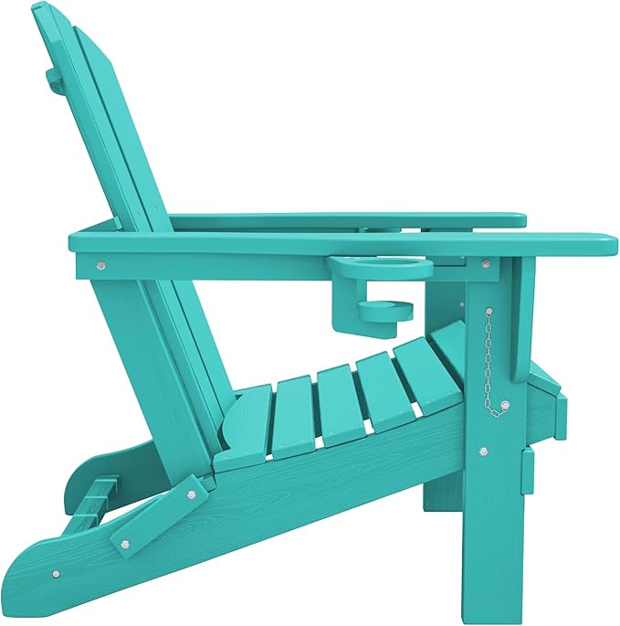 SERWALL Adirondack Chair with Cup Holders