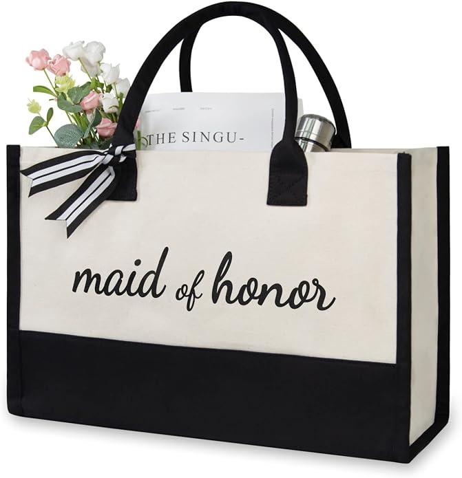 TOPDesign Canvas Tote Bag, Bridal Shower Gifts