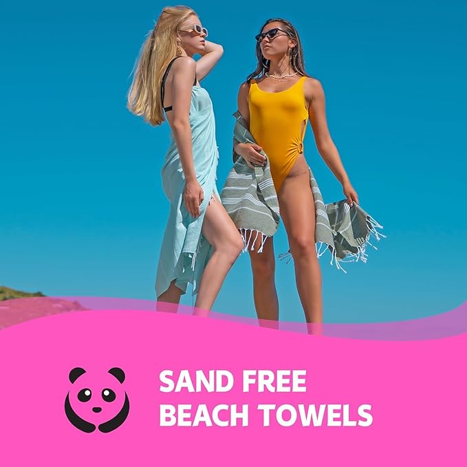 HAVLULAND Turkish Beach Towels Oversized -100% Turkish Cotton Super Soft Lightweight - Absorbent and Quick Drying Bath Towel - Sand Free Beach Towel - Turkish Towels for Adults (Purple, 12 Pack)