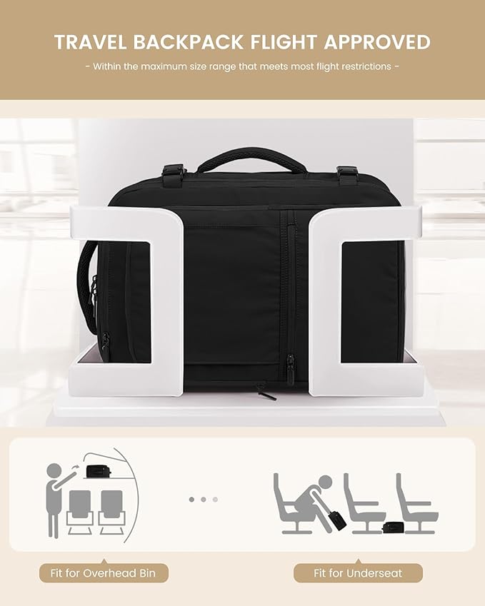 LOVEVOOK Travel Backpack for Women & Men, 40L Large Carry On Backpack Airline