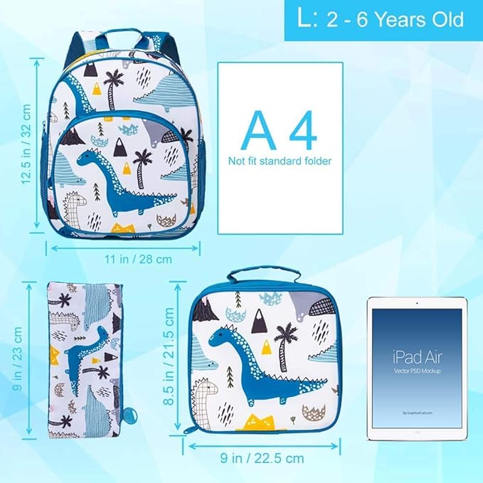CCJPX Toddler Backpack for Boys Girls, Dinosaur Unicorn Cat Preschool Bookbag