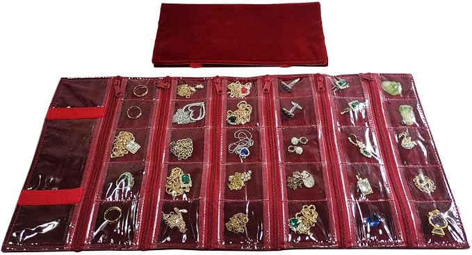 Travel Jewelry Roll Bag Portable Organizer Pouch