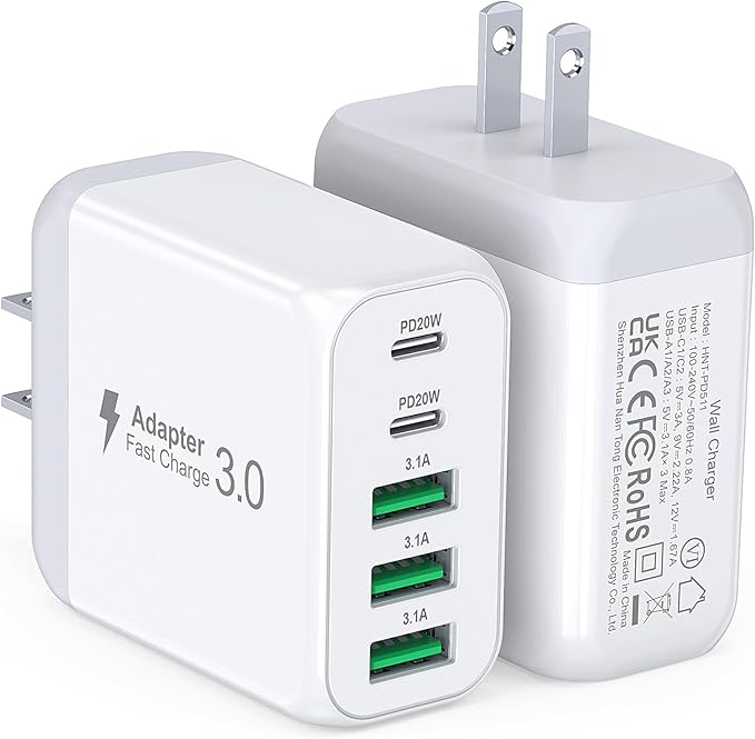 USB C Wall Charger Block, Samsung Galaxy