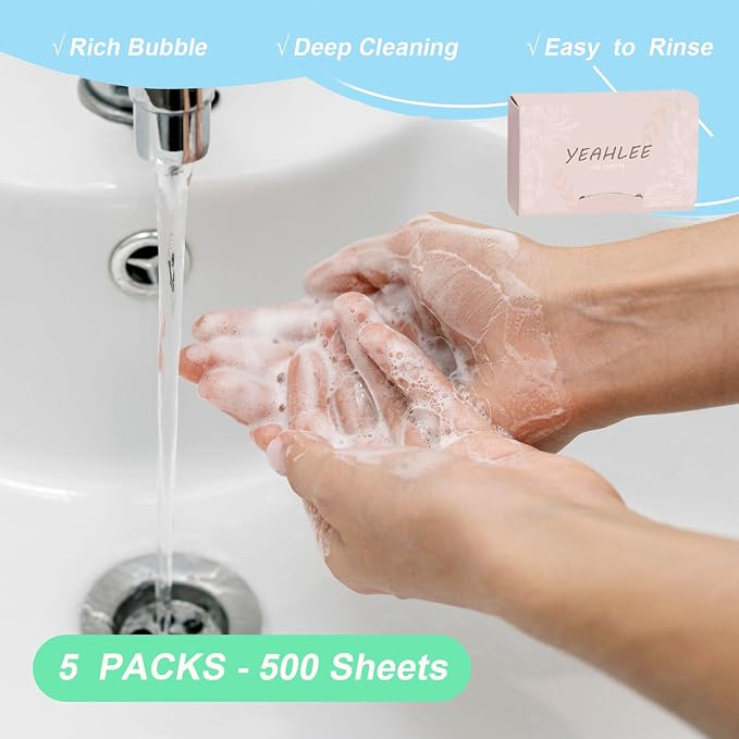 500 Sheets Disposable Paper Soap Sheets
