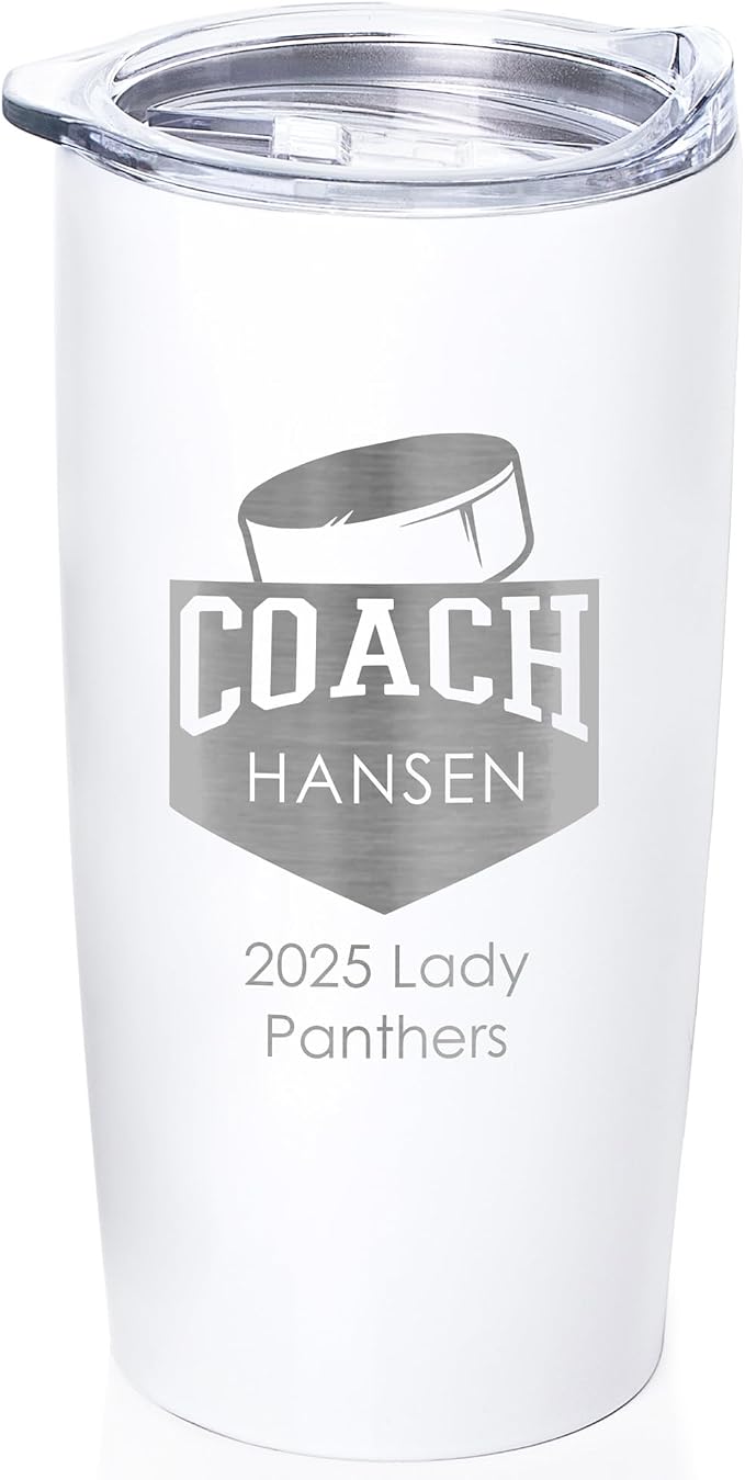Lifetime Creations Personalized Hockey Coach Tumbler: Custom Hockey Coach Gift