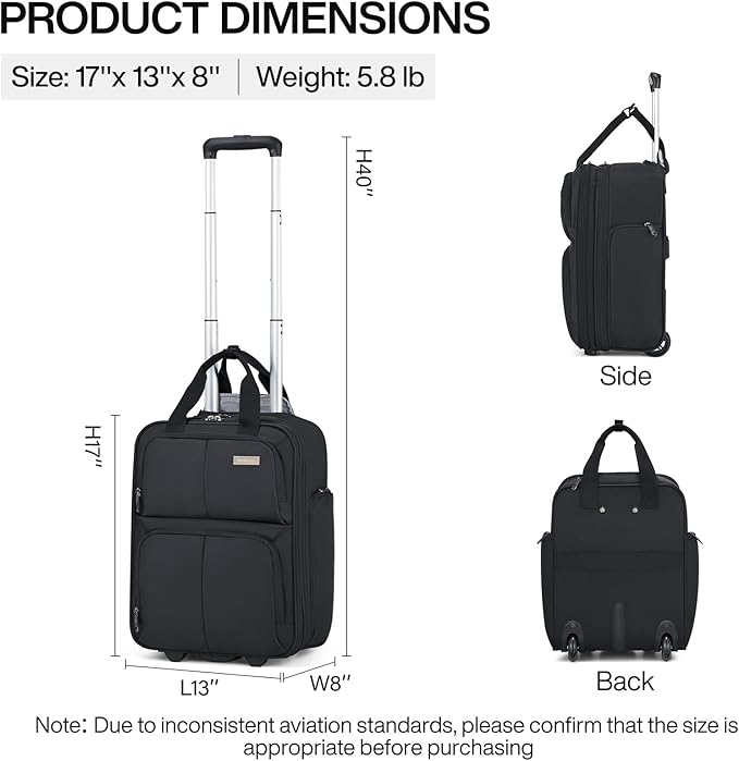 Hanke Softside Underseat Carry On Luggage