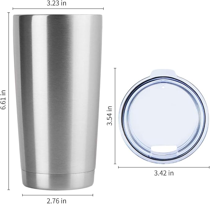 DOMICARE 20oz Stainless Steel Tumbler Bulk