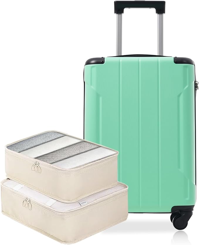 Merax Carry on Luggage Set, 20 Inch Hardshell ABS Suitcase