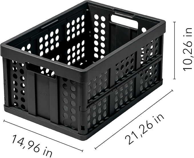 Clax® crate | folding box | basket | 48 qt | black