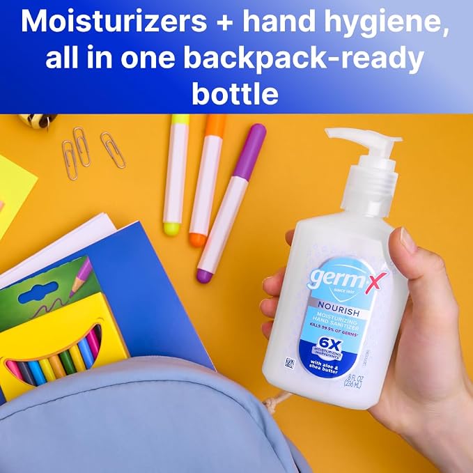 Germ-X Nourish Hand Sanitizer, 2-in-1 Moisturizing and Sanitizing Formula