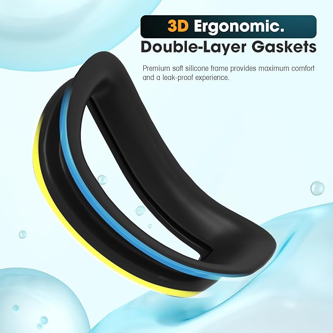 Braylin Swim Goggles, 2-Pack Swimming Goggles, Anti Fog, No Leaking For Adult Women Men Youth