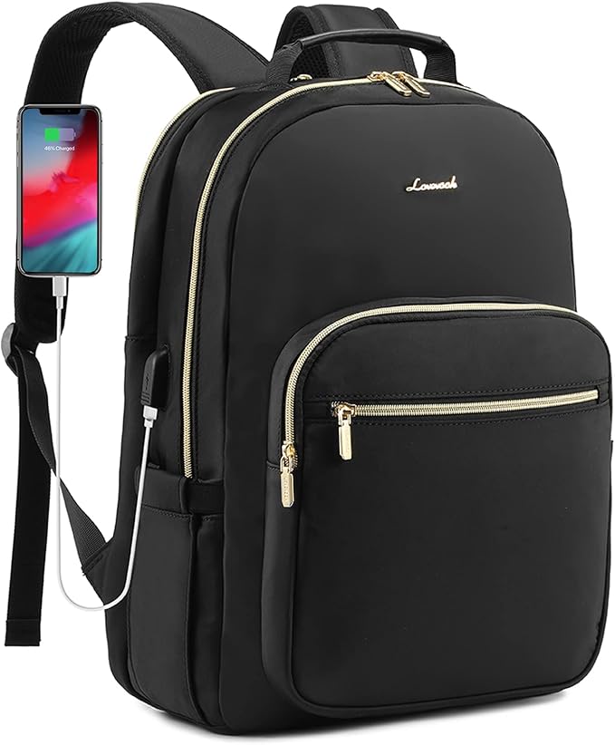 LOVEVOOK Laptop Backpack Purse for Women, Work Travel Computer Bags, Quilted