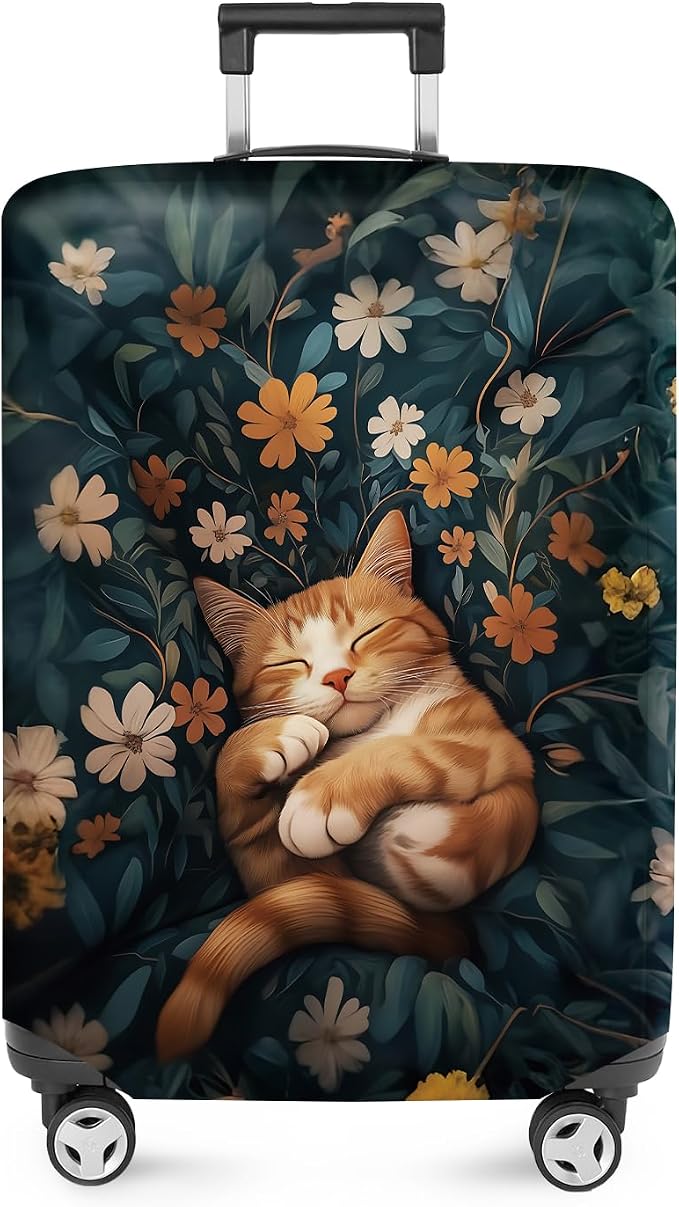 ANNA QUEEN Peaceful Cat Luggage Cover, Sleeping Cat
