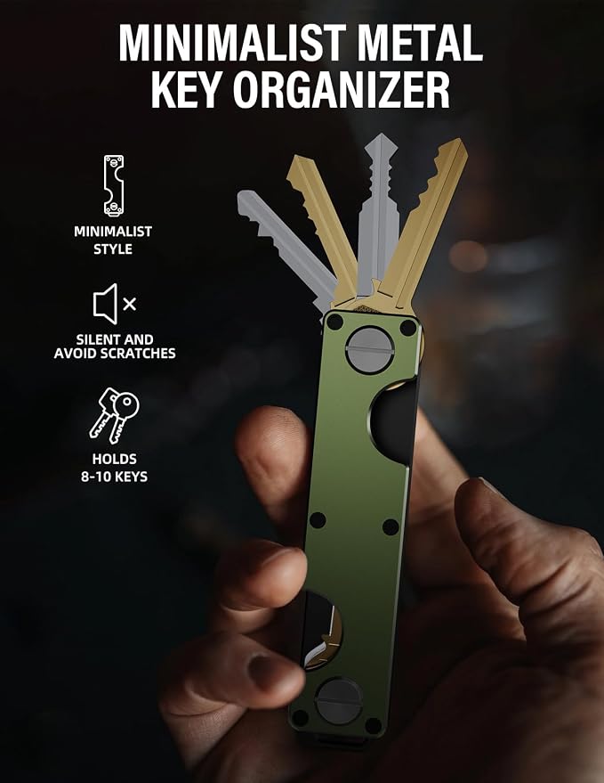 Key Organizer Key Holder Compact Key Case Minimalist Metal Key Chain Key Holder